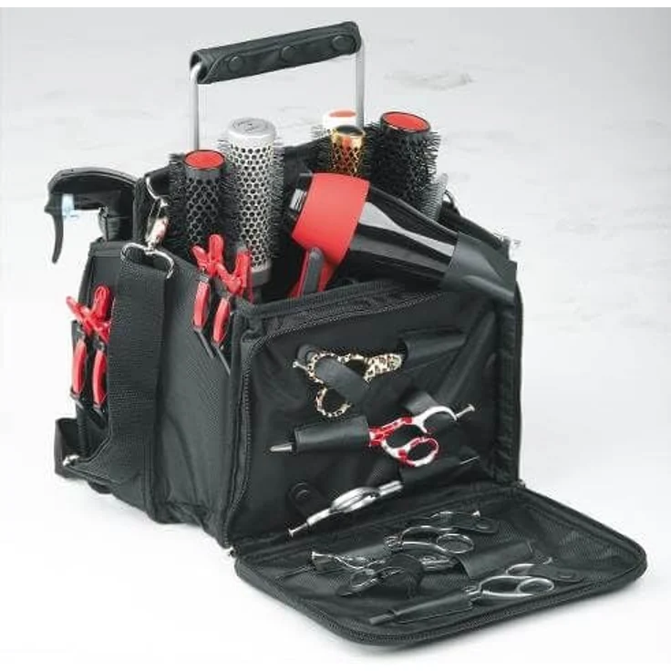 Sibel Basketfull Aufbewahrungstasche, Beautycase in Schwarz, 30x25x32 cm mit mehreren Innenfächern und Trolleyöffnung – Bild 2