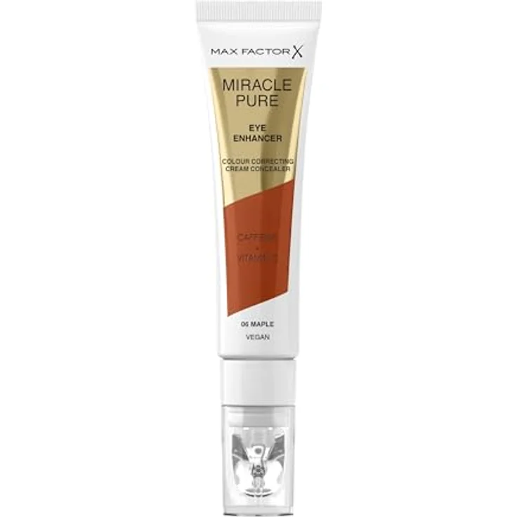 Max Factor Miracle Pure Concealer Liquid Maple 06 10 ml - Müdigkeitsbekämpfendes Serum mit Koffein und Vitamin C, vegane Formel – Bild 1