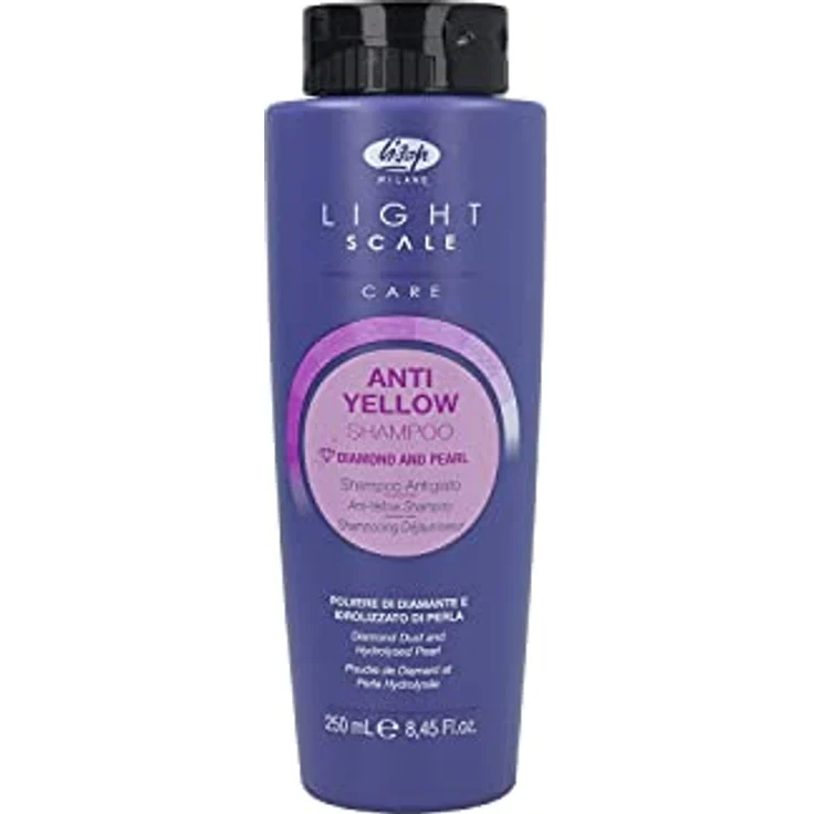 Lisap Light Scale Anti-Gelb-Shampoo, 250 ml - Neutralisiert Gelbstich, für blondes Haar – Bild 1