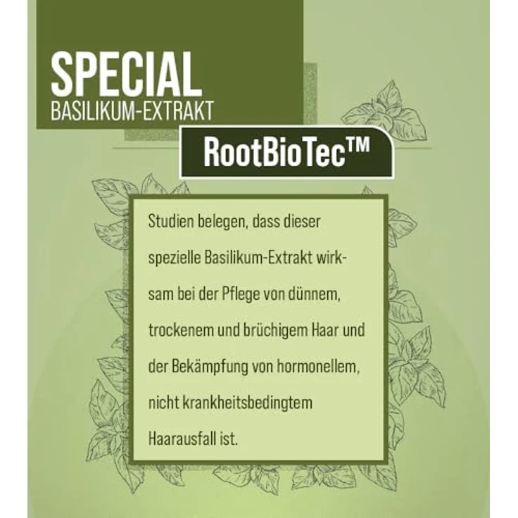 Kräuterhaus Sanct Bernhard Basilikum Extrakt Haarkur, 2x 100 ml für dünnes, trockenes & brüchiges Haar | Mit Koffein & Aloe Vera, fördert Haarwachstum und beugt Haarausfall vor – Bild 3