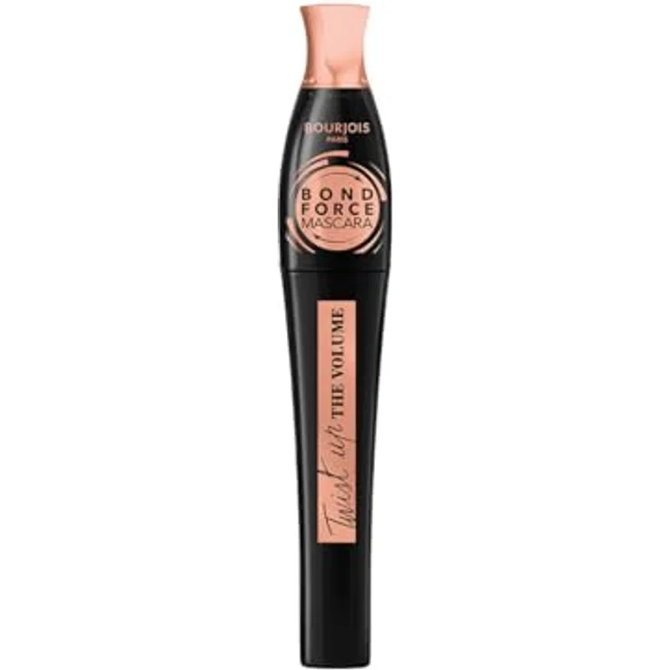Bourjois Twist Up The Volume Bond Force Black Mascara, Lash Bonding Formula, Instantly Adds Volume and Length, Thicker and Stronger Lashes, Twistable Mascara Brush, 8 ml
