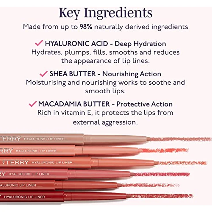 By Terry Hyaluron Lip Liner Pencil, cremige Formel, intensiv pigmentiert, langanhaltende Deckkraft, vegan, Tea Time, 1,4 g – Bild 4