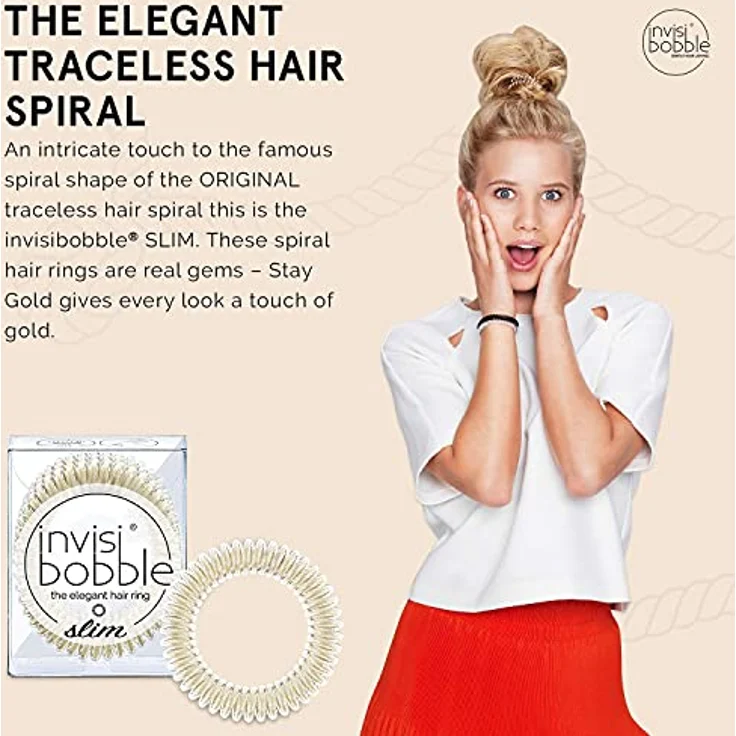 invisibobble Slim Haargummis, goldfarben – Bild 2