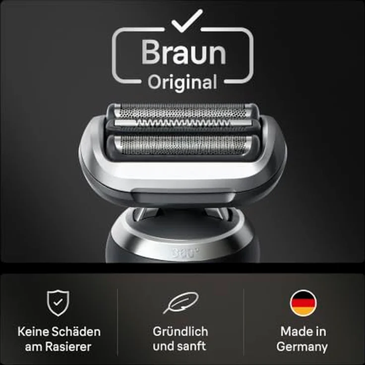 Braun Zubehör Combipack 74S, Scherkopf mit 360° SkinFlex-Kopf und 3 flexiblen Klingen, kompatibel mit Series 7 Generationen 70, 71, 72 – Bild 5