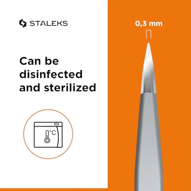 Staleks Expert 10 Type 5, spitze Pinzette für präzises Zupfen, hohe Genauigkeit, langlebig – Bild 6