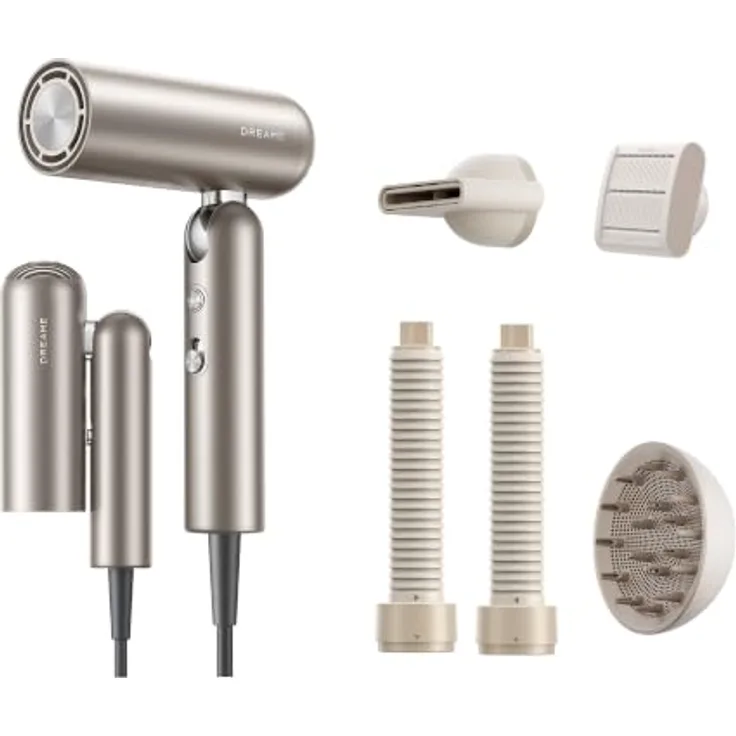 Dreame Pocket Pro 2, Hochgeschwindigkeits-Haartrockner mit 110.000 U/min Motor, 300 g, 3 klappbare Formen, geräuscharm, 300 Millionen negative Ionen/cm³, konstant 57 °C, 40s NTC-Trocknung