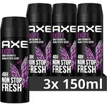 Axe Bodyspray Excite Deo ohne Aluminium sorgt 48 Stunden lang für effektiven Schutz vor Körpergeruch 150 ml 3 Stück