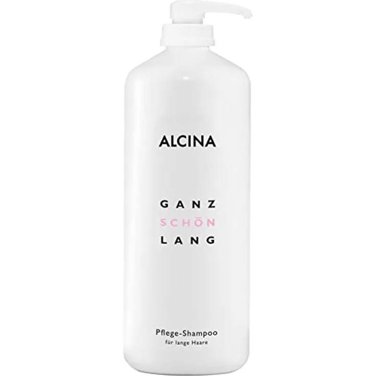 Alcina Ganz Schön Lang Pflege-Shampoo | 1 x 1250 ml | für Geschmeidigkeit, glänzendes Haar und Sprungkraft | Alcina