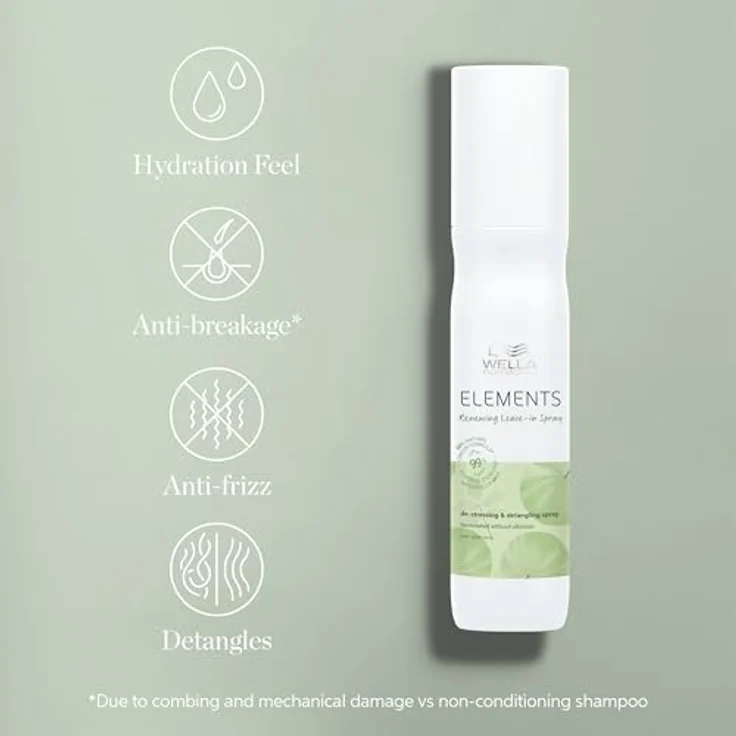 Wella Elements 2021 Renewing Leave-In Spray, 150 ml, pflegendes Haarstyling-Produkt mit einfacher Anwendung – Bild 4