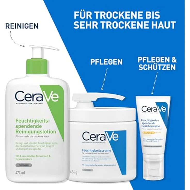 CeraVe Feuchtigkeitscreme Mit Pumpspender Bodylotion 454 g – Bild 7
