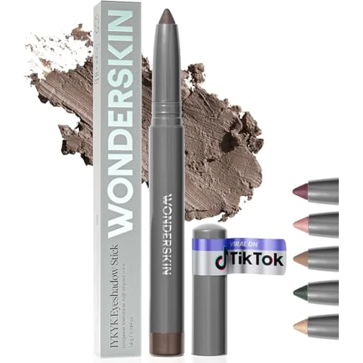 WONDERSKIN IYKYK Lidschatten-Stift, Farbton Ash, 1.4 g, cremige Textur mit intensiver Pigmentierung und Glitzereffekt – Bild 1