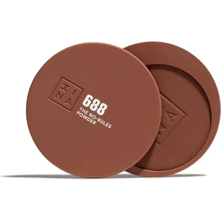 3INA The No-Rules Powder, multifunktionales Make-up für Augen, Lippen und Gesicht, Farbton 688 - Deep Cocoa, matte Textur, 8 g – Bild 1