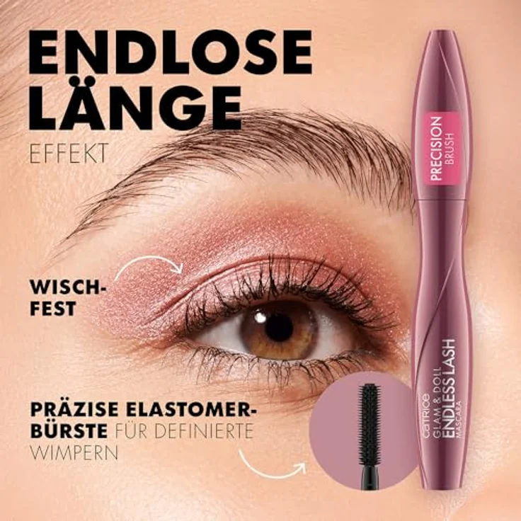 Catrice Glam & Doll Endless Lash Mascara, Schwarz, volumengebend, definierend, verlängernd, matt, vegan, ohne Mikroplastikpartikel, Nanopartikel frei, ohne Parfüm, 1er Pack (10ml) – Bild 5