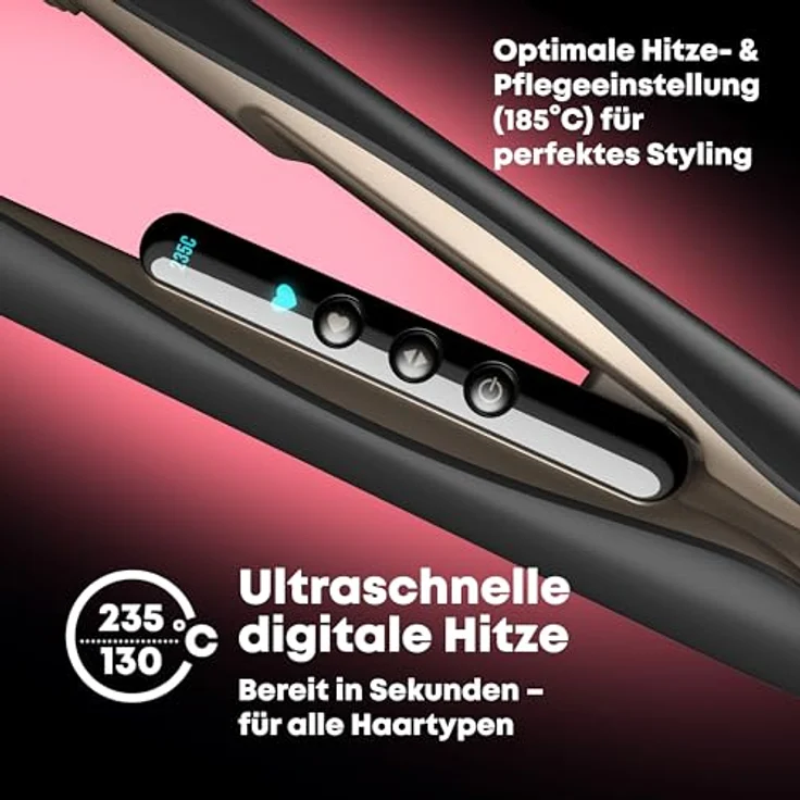 Revamp Professional Enigma Tri-Care Straightener ST-2900-EU, Haarglätter mit flexiblen Infrarot-Keramikplatten und ionisierendem Pflegesystem, Unisex, 1 ct, 130 - 235 °C – Bild 5