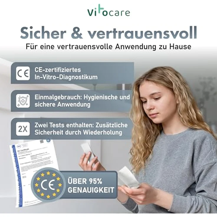 Vitocare Ferritin Test-Set, Blutzucker-Teststreifen 2er Pack für schnellen Eisenspeicher-Check – Bild 6
