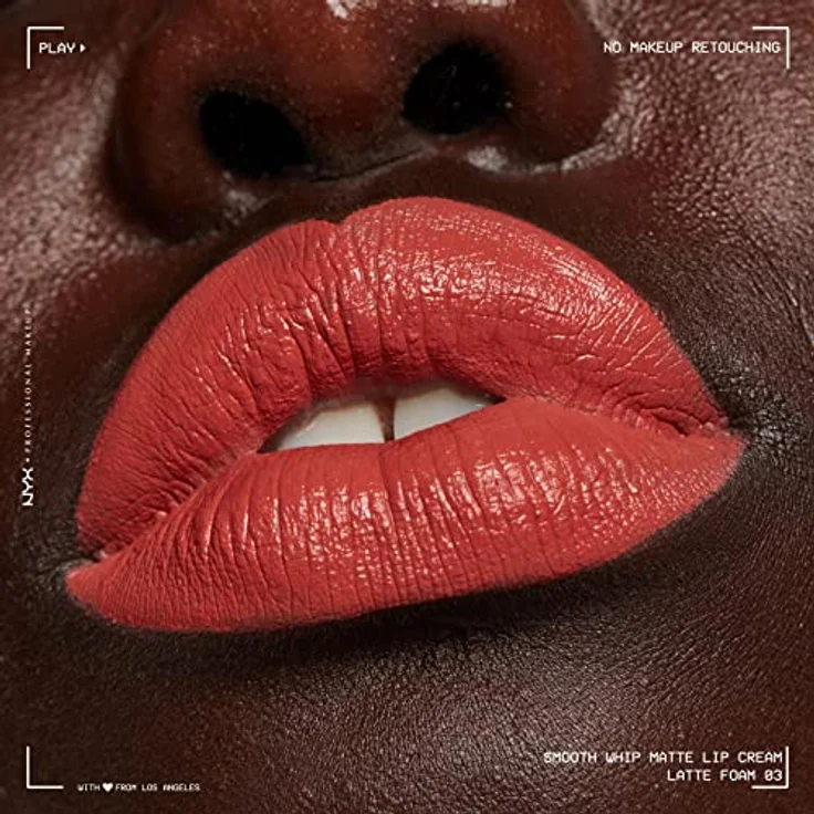 NYX Professional Makeup Smooth Whip Matte Lip Cream, glättender seidiger Lippenstift in Farbton 03 Latte Foam, 4 ml – Bild 10