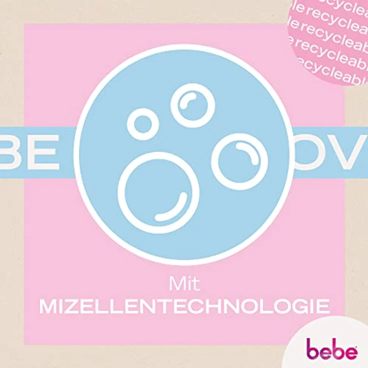 bebe Sanftes Mizellenwasser (400 ml), revitalisierendes Mizellen Reinigungswasser mit Rosenwasser, entfernt selbst wasserfestes Make-Up – Bild 4