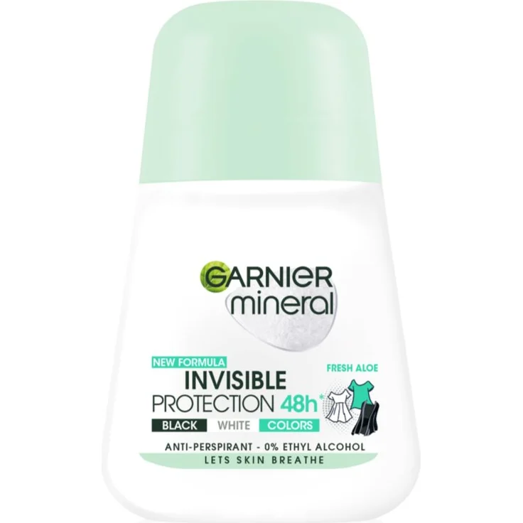 Garnier Mineral Invisible Antitranspirant-Deoroller, 50 ml, schweißhemmend, langanhaltender Schutz vor Körpergeruch
