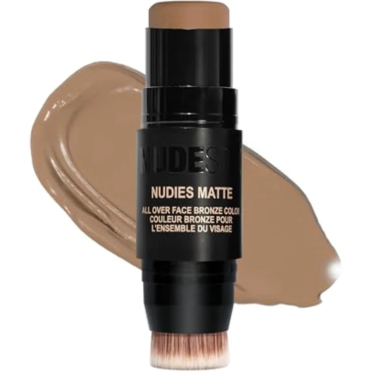 Nudestix Nudies Bronze Matte Bronzing Stick Bondi Belle 7g – Matter Cream Bronzer für Wangen, Augen & Lippen – Natürlicher Sun-Kissed Look in Warm Soft Tan – Bild 1