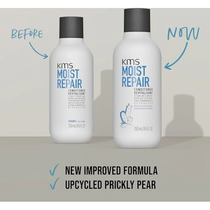 KMS MOISTREPAIR Conditioner 250ml für kraftloses, trockenes Haar, das zu Haarbruch und Spliss neigt - Reparatur, Feuchtigkeit, Schutz – Bild 4