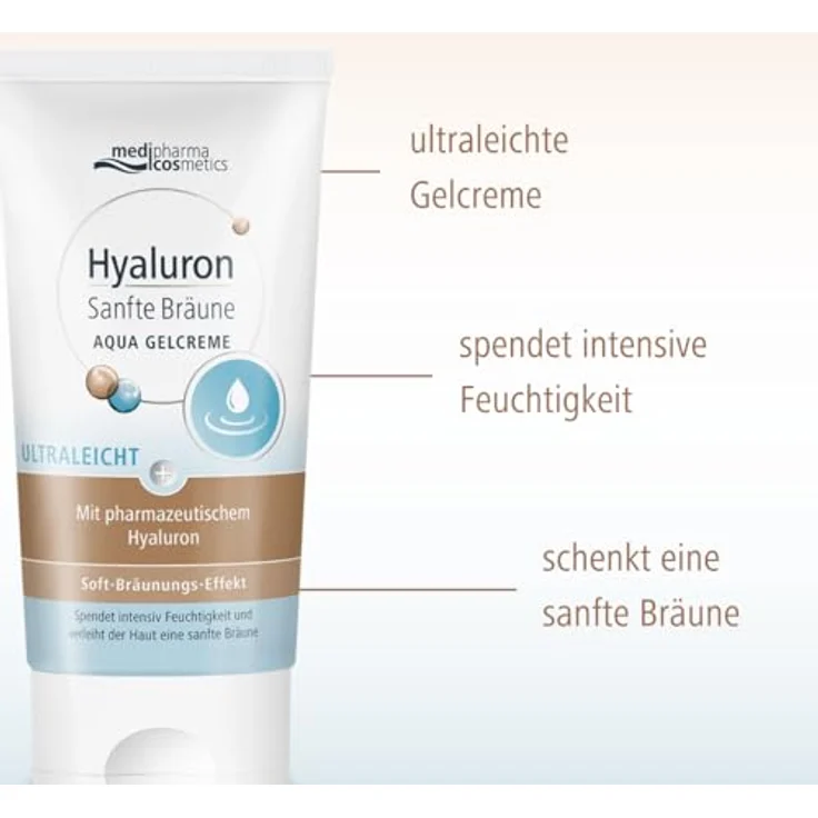 Dr. Theiss Hyaluron Sanfte Bräune Aqua Gelcreme, 150 ml feuchtigkeitsspendende Gesichtscreme mit Bräunungseffekt – Bild 3