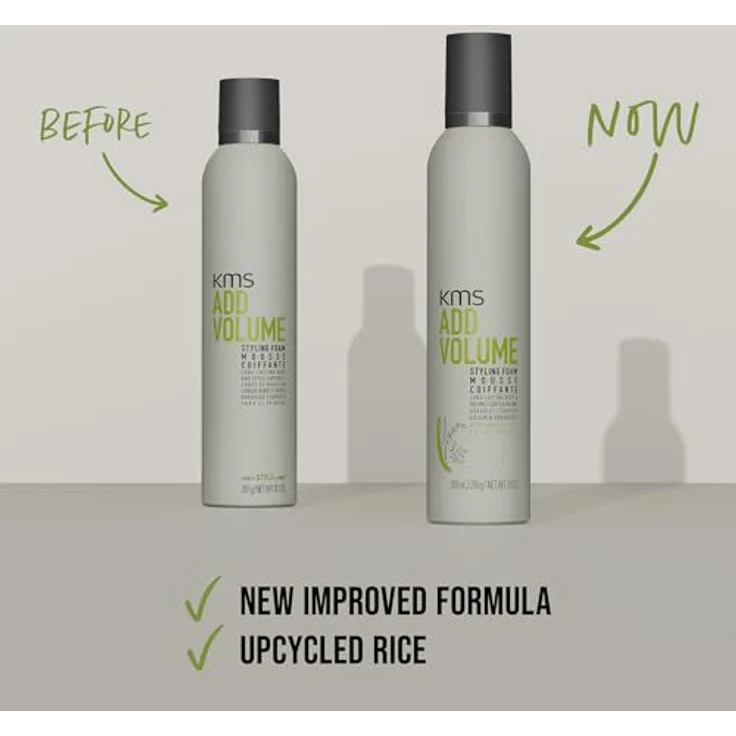 KMS ADDVOLUME Styling Foam, Schaumfestiger für mehr Volumen und Hitzeschutz bis 230°C, 200 ml – Bild 4