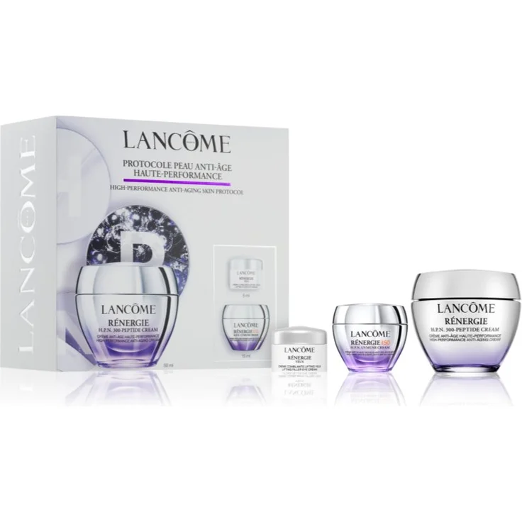 Lancôme Rénergie H.P.N. 300-Peptide Cream Geschenkset, Feuchtigkeitsspendende Anti-Aging Pflege mit Augencreme und SPF 50, 50 ml und 15 ml