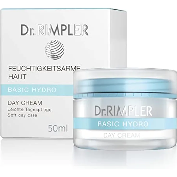 DR. RIMPLER Tages-Creme „Hydro Day” zart schmelzend mit wertvollen Ölen und nicht fettend, 50ml.