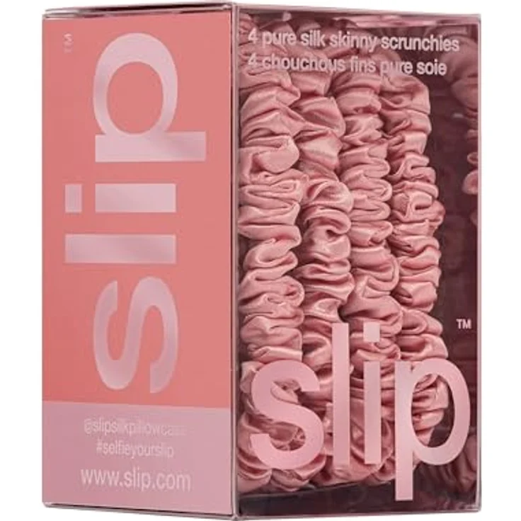 slip Skinny Hair Scrunchies, 4er Set aus 100% Seide für schonendes Haarstyling – Bild 8
