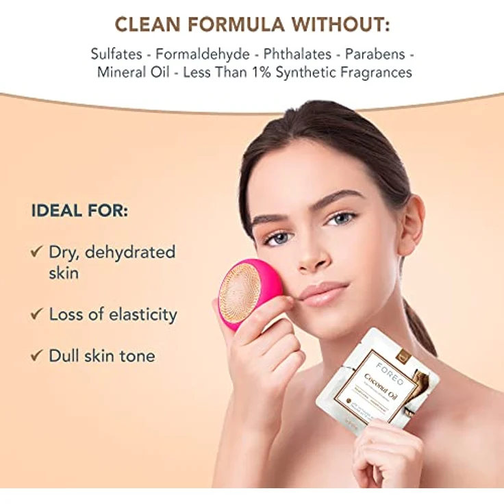 Foreo Gesichtspflege Intelligente Maskenbehandlung Ufo Mask Coconut Oil 6 x 1 Stk. – Bild 2