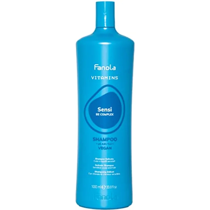 Fanola Vitamins, Sensi Care Shampoo Cute Sensibile, 1000 ml - Langlebig und flexibel, kühl und bequem