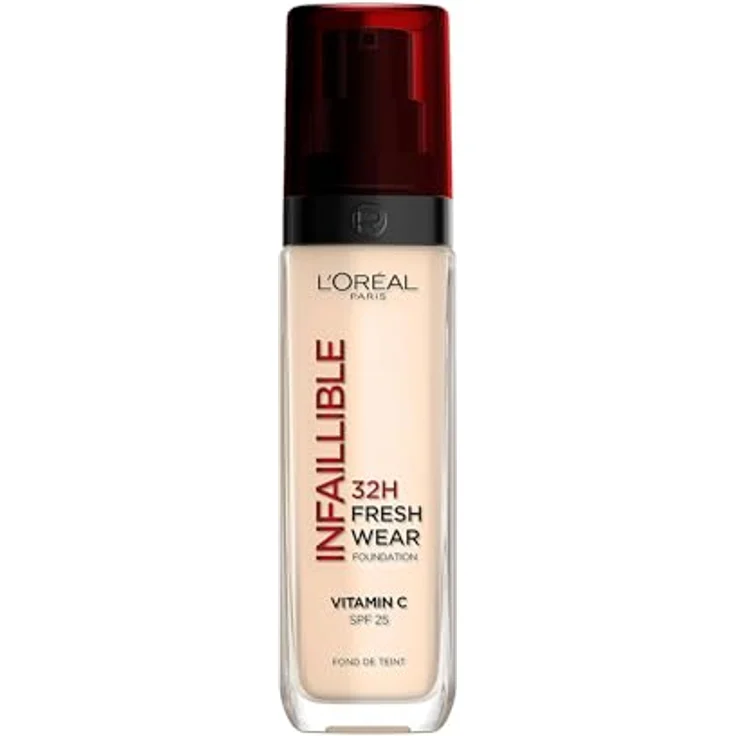 L'Oréal Paris Infaillible 32H Fresh Wear Make-up, Wasserfest und langanhaltend, Flüssige Foundation mit LSF 25, Farbe 10 Neutral, 30 ml – Bild 1