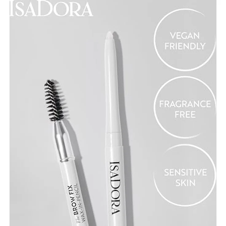 Isadora Brow Fix Wax-In-Pencil (Clear, 25 g) - Formt und fixiert mit flexiblem Halt, wisch- und wasserfest, vegan – Bild 4