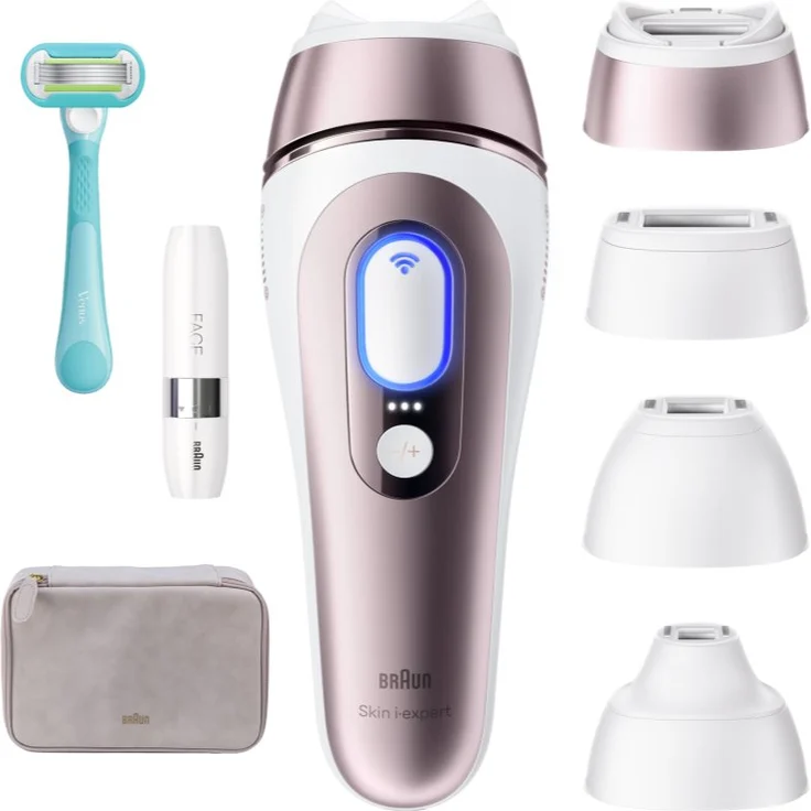Braun Smart IPL Skin i·expert PL7432, intelligenter IPL-Haarentferner für Körper, Gesicht, Bikini- und Achselbereich, schmerzfreie Haarentfernung, mehrere Intensitätsstufen, App-kompatibel