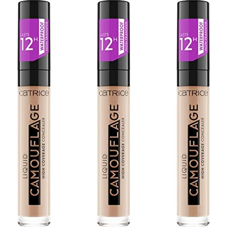 Catrice Liquid Camouflage High Coverage Concealer, wasserfester Abdeckstift mit 12h Deckkraft, 3x5ml, Nr. 010 Porcellain, für alle Hauttypen – Bild 1