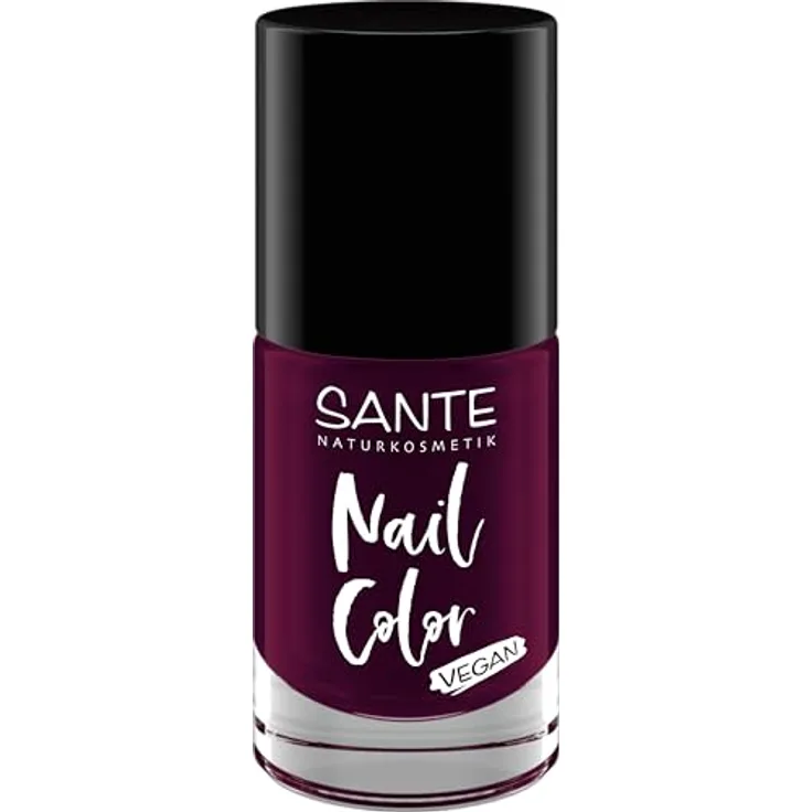 Sante Naturkosmetik Nail Color 04 Plumtheory, veganer Nagellack mit hochdeckender, cremiger Textur, 15-FREE, schnell trocknend, 8ml
