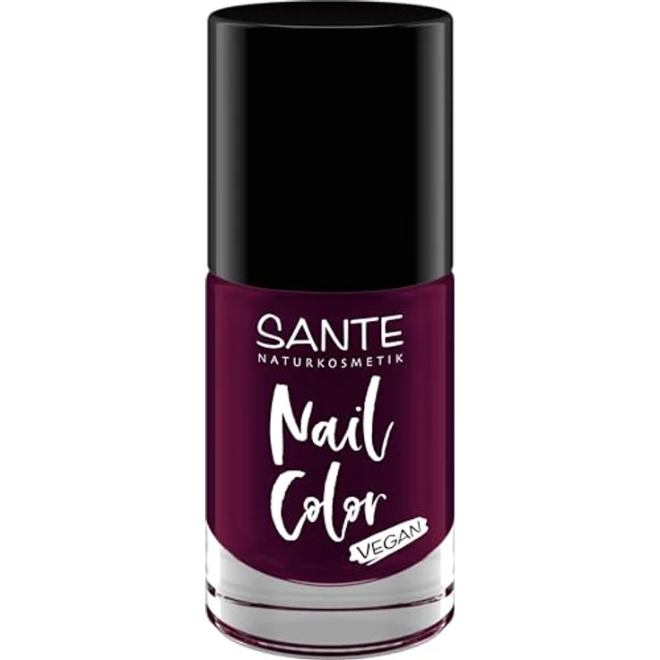 Sante Naturkosmetik Nail Color 04 Plumtheory, veganer Nagellack mit hochdeckender, cremiger Textur, 15-FREE, schnell trocknend, 8ml