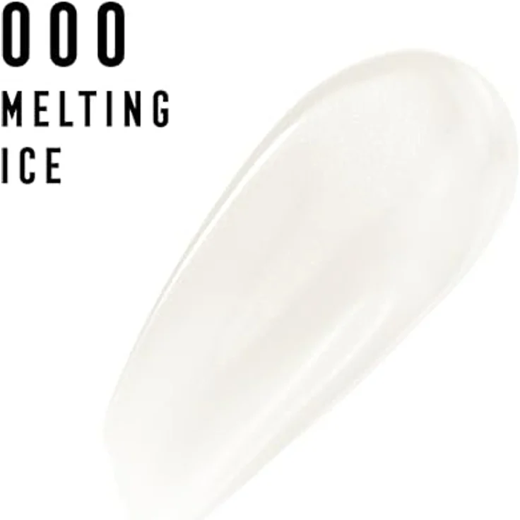 Max Factor 2000 Calorie Lip Glaze, farbiges Hochglanz-Lipgloss mit Volumen-Effekt, Nährstoffkomplex mit Hyaluron und Squalan, vegan, Fb. 000 Melting Ice, 4.4ml – Bild 2