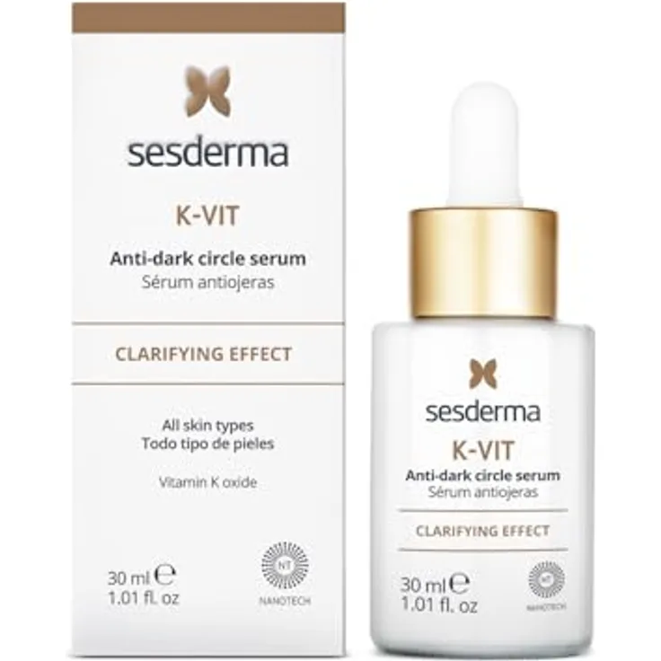 SESDERMA K-vit Anti-falten Serum 30ml, Augenring Korrektur Serum mit liposomal verkapseltem Vitamin-K-Oxid