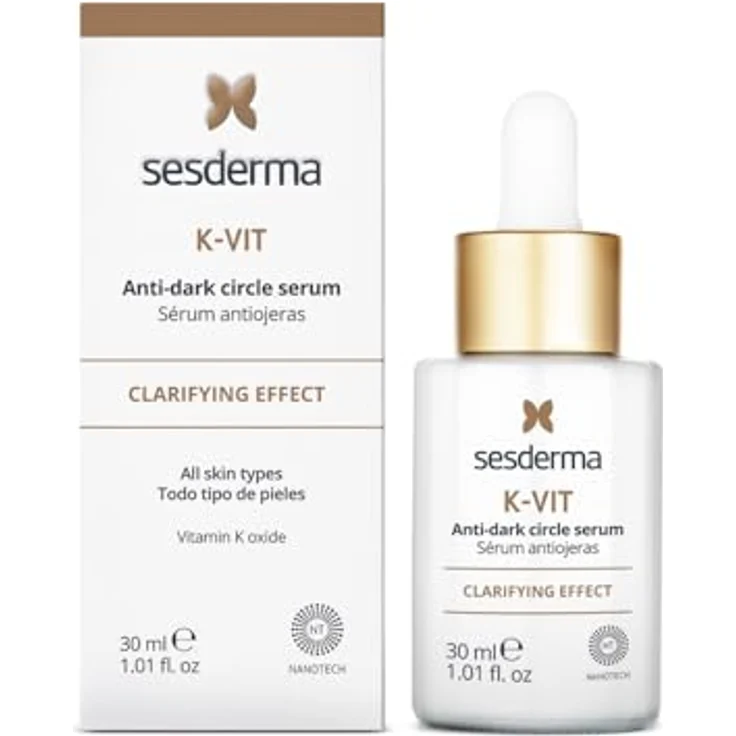 SESDERMA K-vit Anti-falten Serum 30ml, Augenring Korrektur Serum mit liposomal verkapseltem Vitamin-K-Oxid – Bild 1