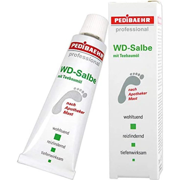 Pedibaehr WD-Salbe mit Teebaumöl, Fußpflegecreme zur Behandlung von Hautirritationen, 30ml