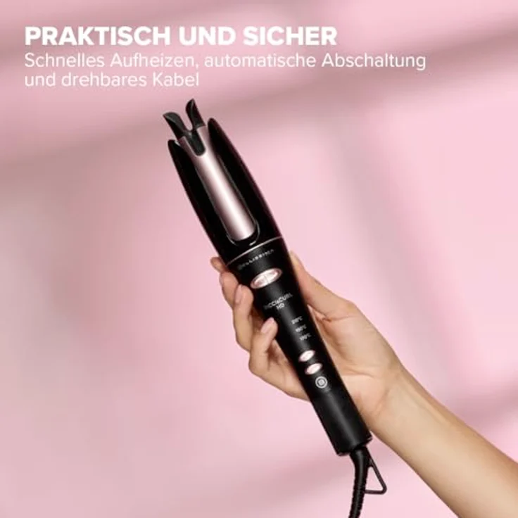 Bellissima Ricci&Curl HD 21005, automatischer Lockenstab mit Ionen-Funktion und Temperaturregulation, schwarz – Bild 6