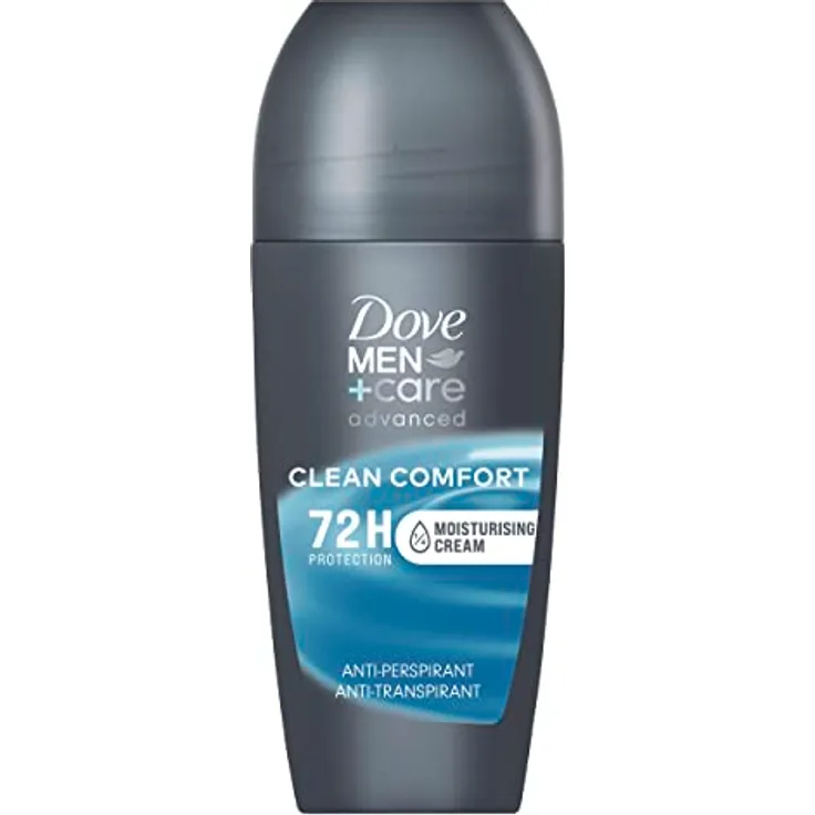 Dove MEN+care advanced Anti Transpirant Clean Comfort Roll-On 50 ml, schützt 72 Stunden vor Körpergeruch und Schweiß