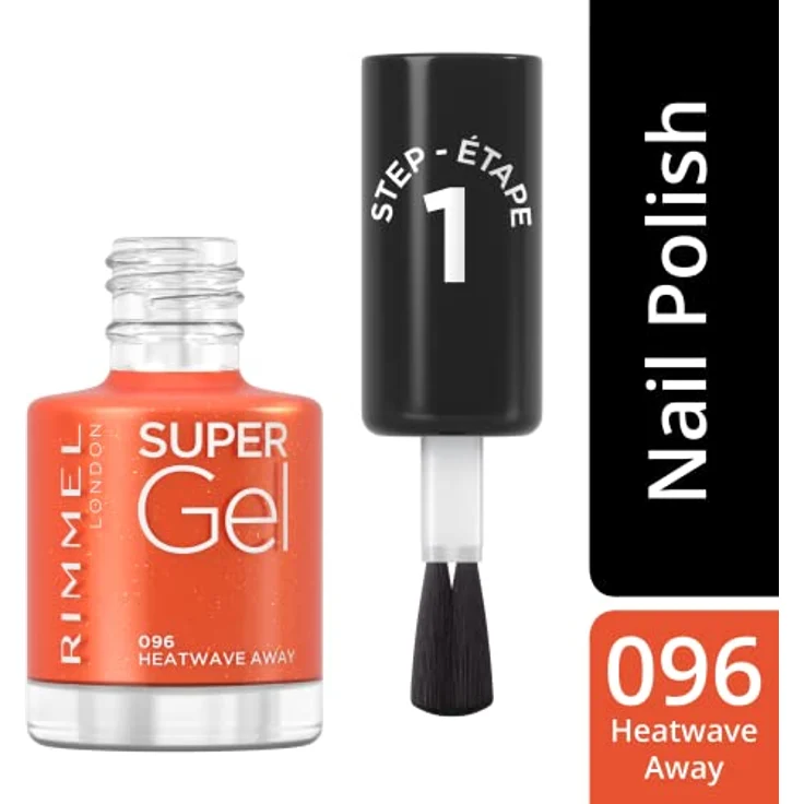 Rimmel London Super Gel Nagellack, 96 Heatwave Away, 12 ml - Gel-Nagellack mit Hochglanz-Effekt, Einfache Anwendung, Langanhaltender Hochglanz – Bild 5