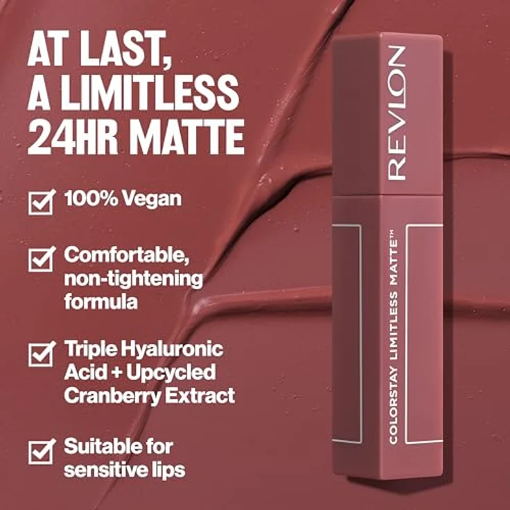 Revlon Cosmetics ColorStay™ Limitless Matte, langanhaltender Lippenstift mit mattierendem Effekt, Farbton 013 Real Deal, 5 ml – Bild 3