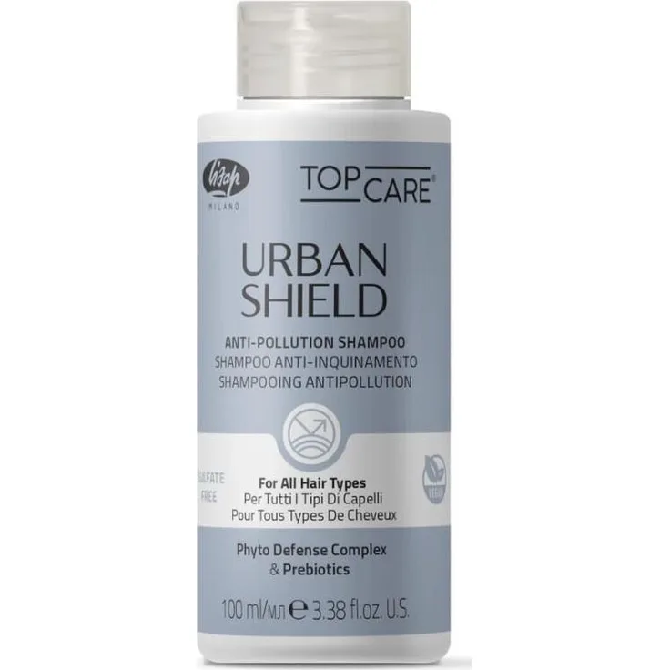 Lisap Top Care Urban Shield, Anti-Pollution Shampoo 100ml mit Inulin und Phyto Defense Complex für gesundes, glänzendes Haar