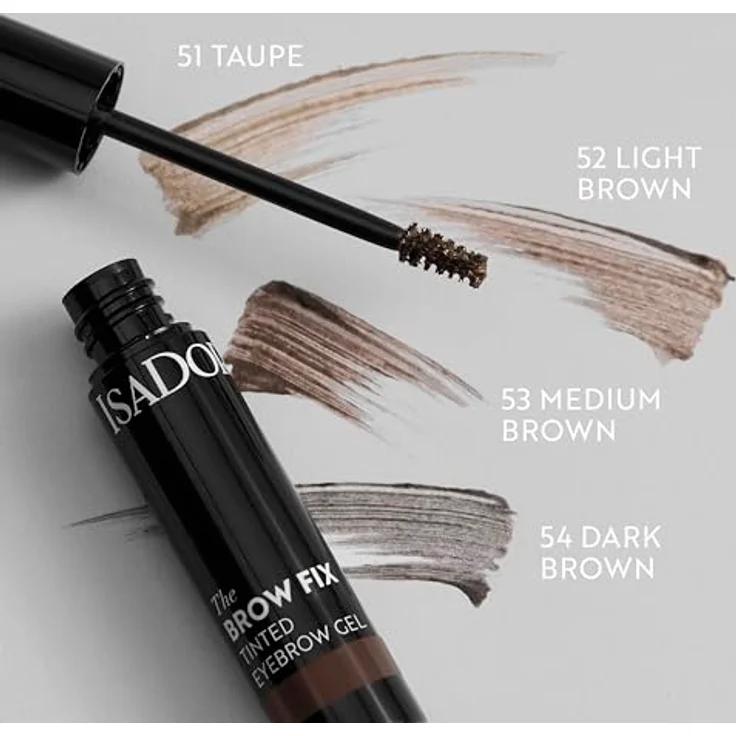 IsaDora Brow Fix Tinted Eyebrow Gel, 3,5 ml, leichtes braun, nährende Formel mit Panthenol und Rizinusöl – Bild 5