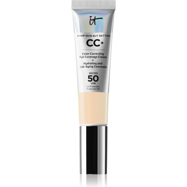 IT Cosmetics Your Skin But Better CC+ CC Cream SPF 50+, getönte Tagescreme in Light, 32 ml, vereint Hautpflege und Make-up