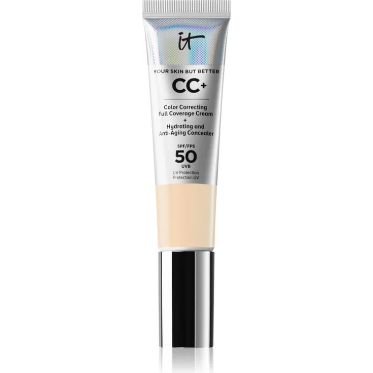 IT Cosmetics Your Skin But Better CC+ CC Cream SPF 50+, getönte Tagescreme in Light, 32 ml, vereint Hautpflege und Make-up