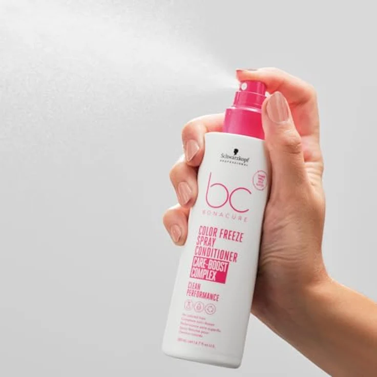 Schwarzkopf Professional Bonacure Color Freeze Spray Conditioner Leave In Für Poröses Coloriertes Haar Vegan pH 4.5 Elastizität Kein Verblassen Langanhaltende Farbintensität Entwirrend 200 ml – Bild 4